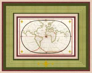 Vintage Map B - The World of - Laura Stephens