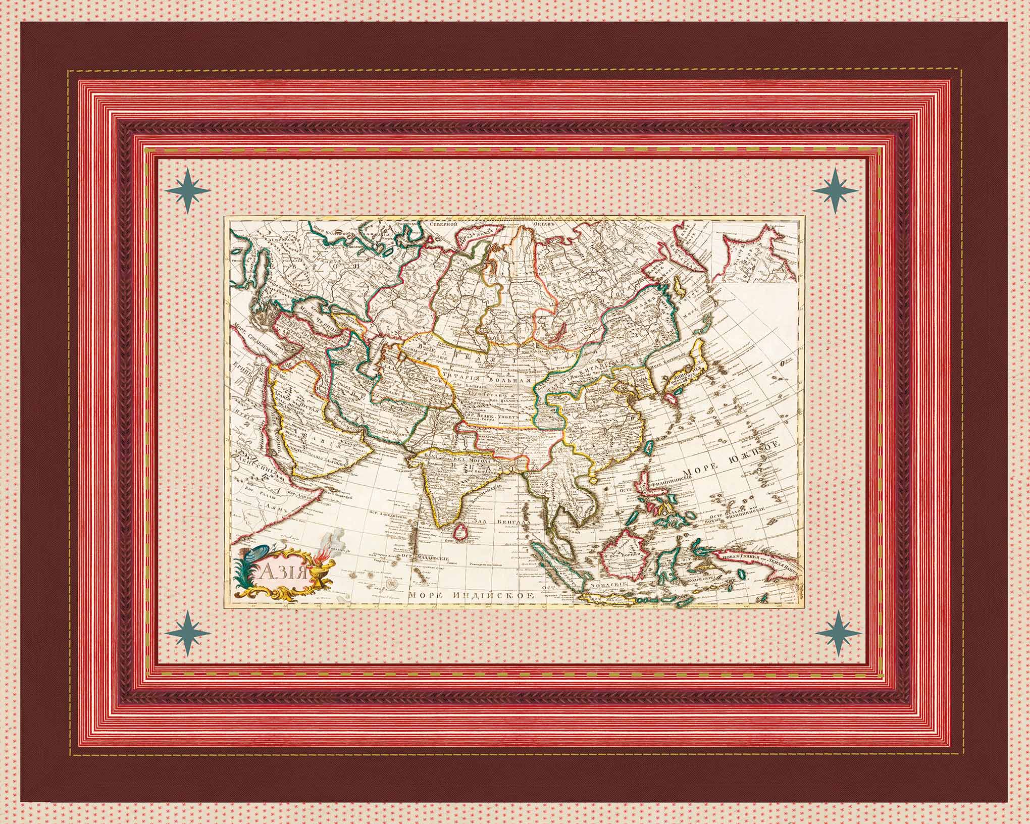 Vintage Map C - The World of - Laura Stephens